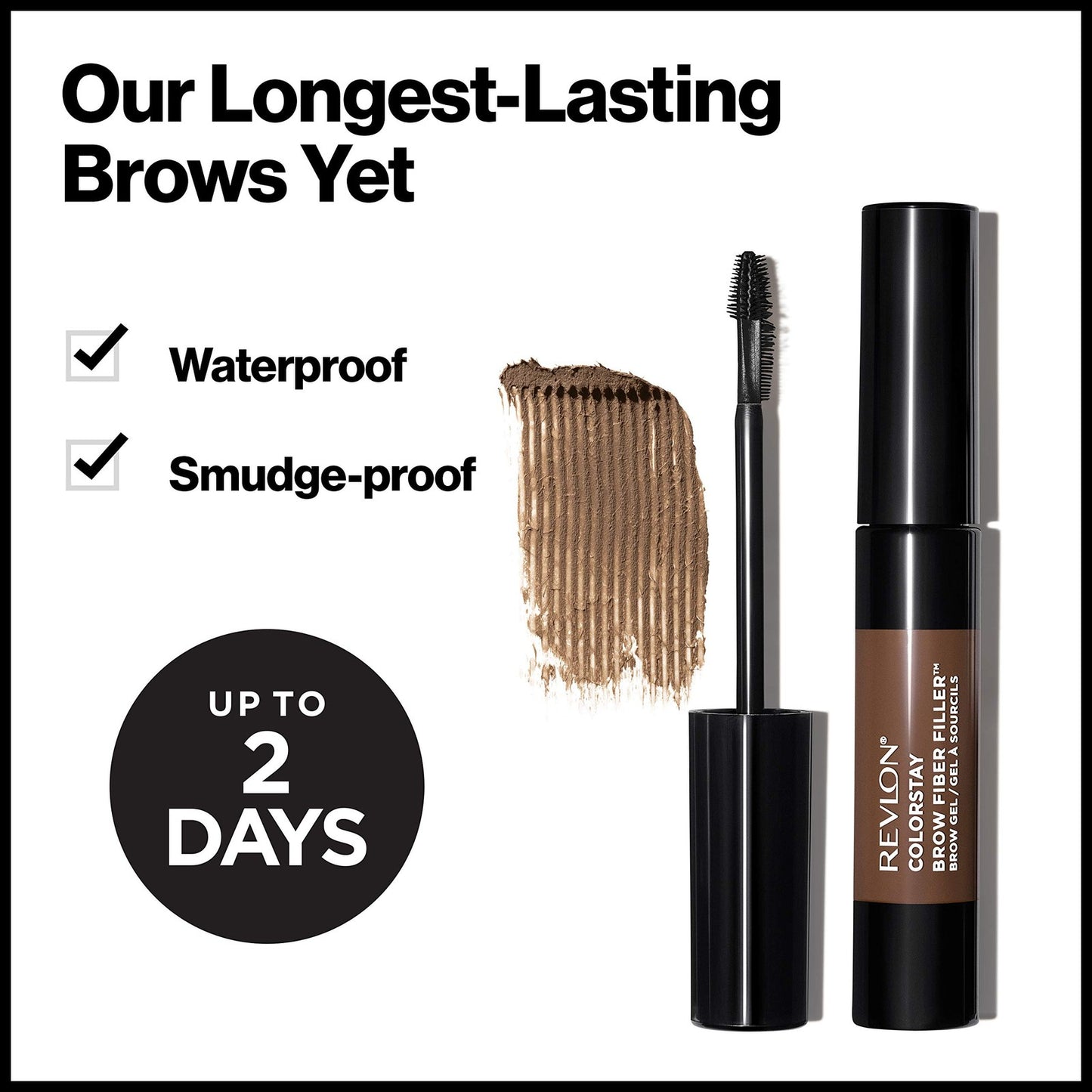 2 Pack - Revlon ColorStay Fiber Filler Brow Gel - 305 Dark Brown