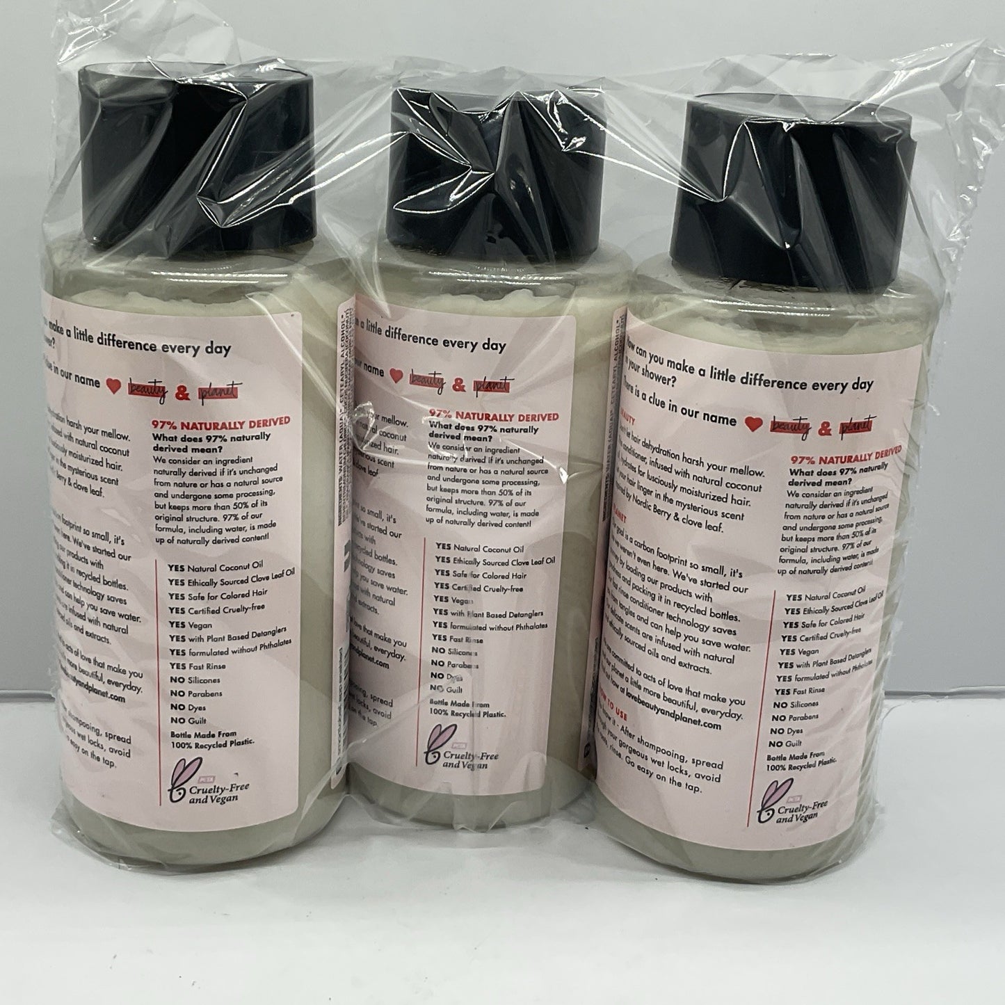 3 Pack Love Beauty & Planet Conditioner - Nordic Berry & Clove Leaf Oil