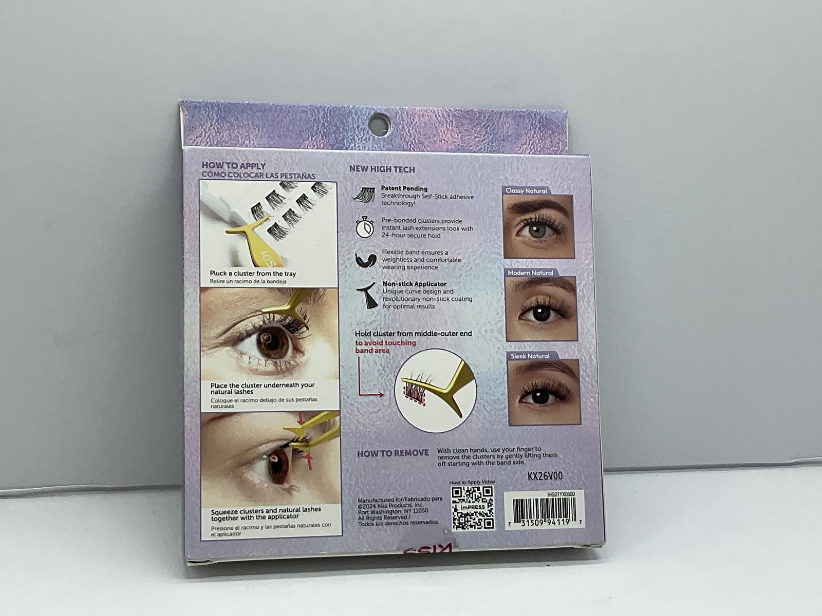 imPRESS Self-Adhesive Eyelash Gift Set, 36 Clusters - Natural