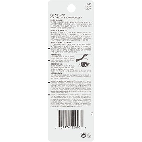 Revlon Colorstay Brow Mousse One Twist Brow Styler - 403 Auburn