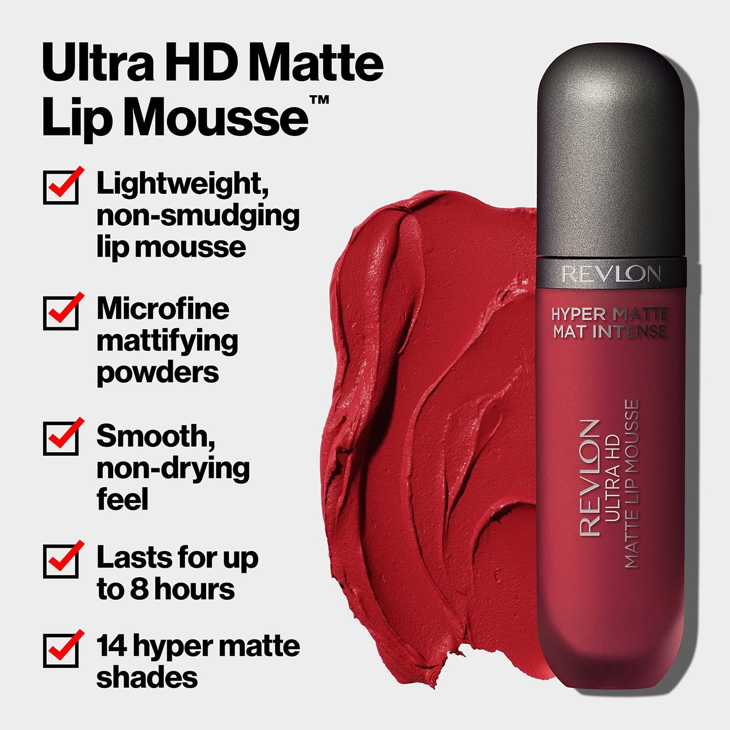 2 PACK - Revlon Ultra HD Matte Lip Mousse #805 100C