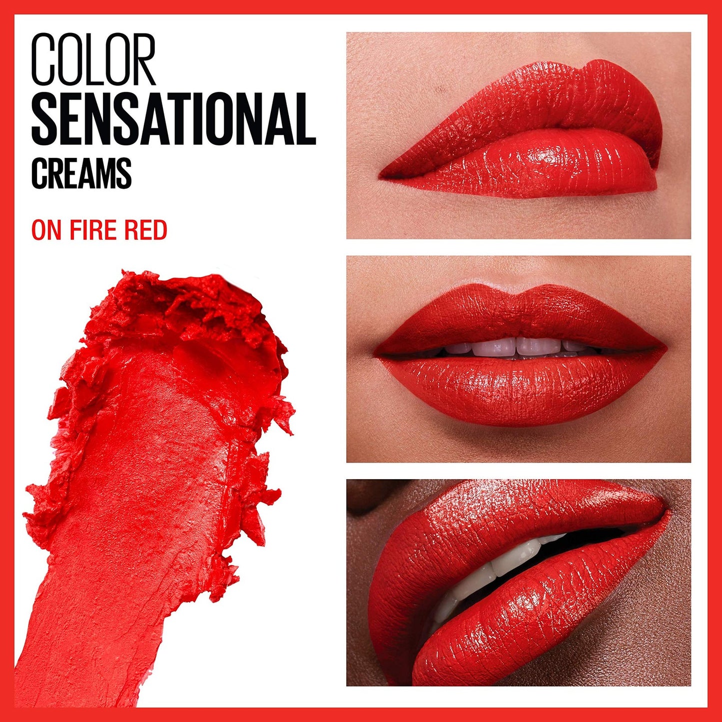 Maybelline Color Sensational Lipstick Cream Finish - 895 On Fire Red