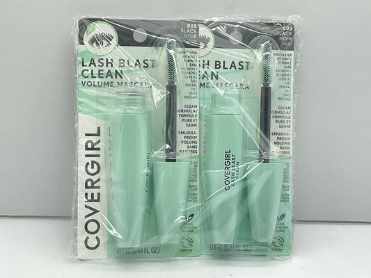2 PACK - Covergirl Lash Blast Smudge Proof Volume Mascara - 805 Black Vegan