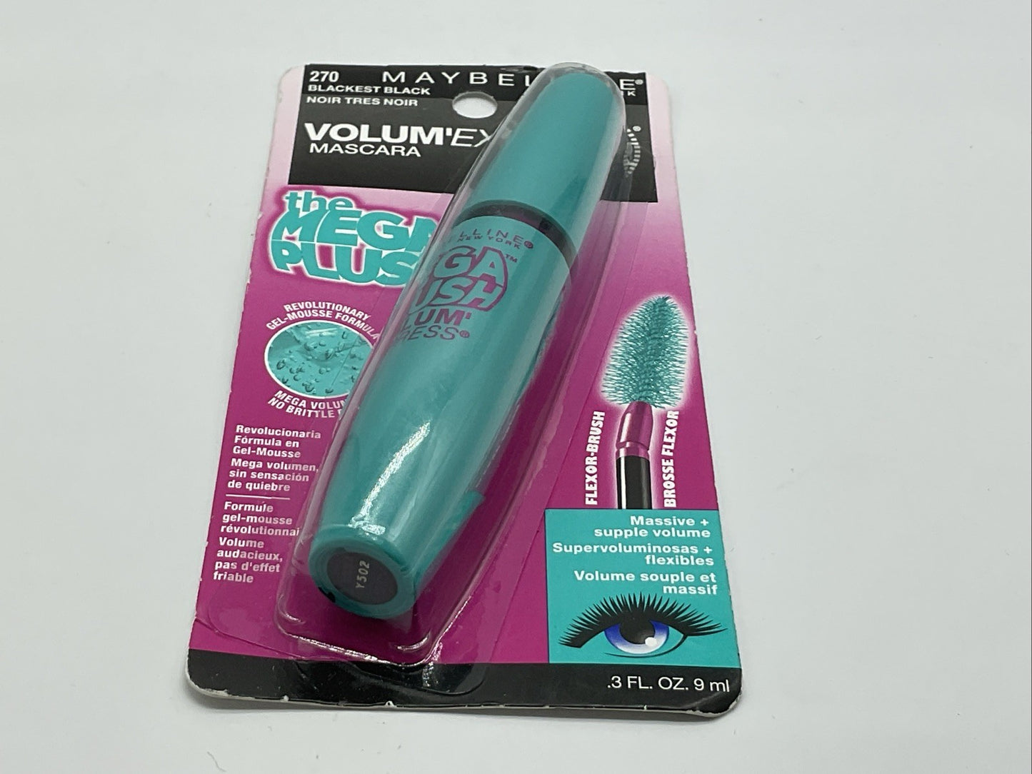 Maybelline Volum' Express The Mega Plush Washable Mascara - 270 Blackest Black