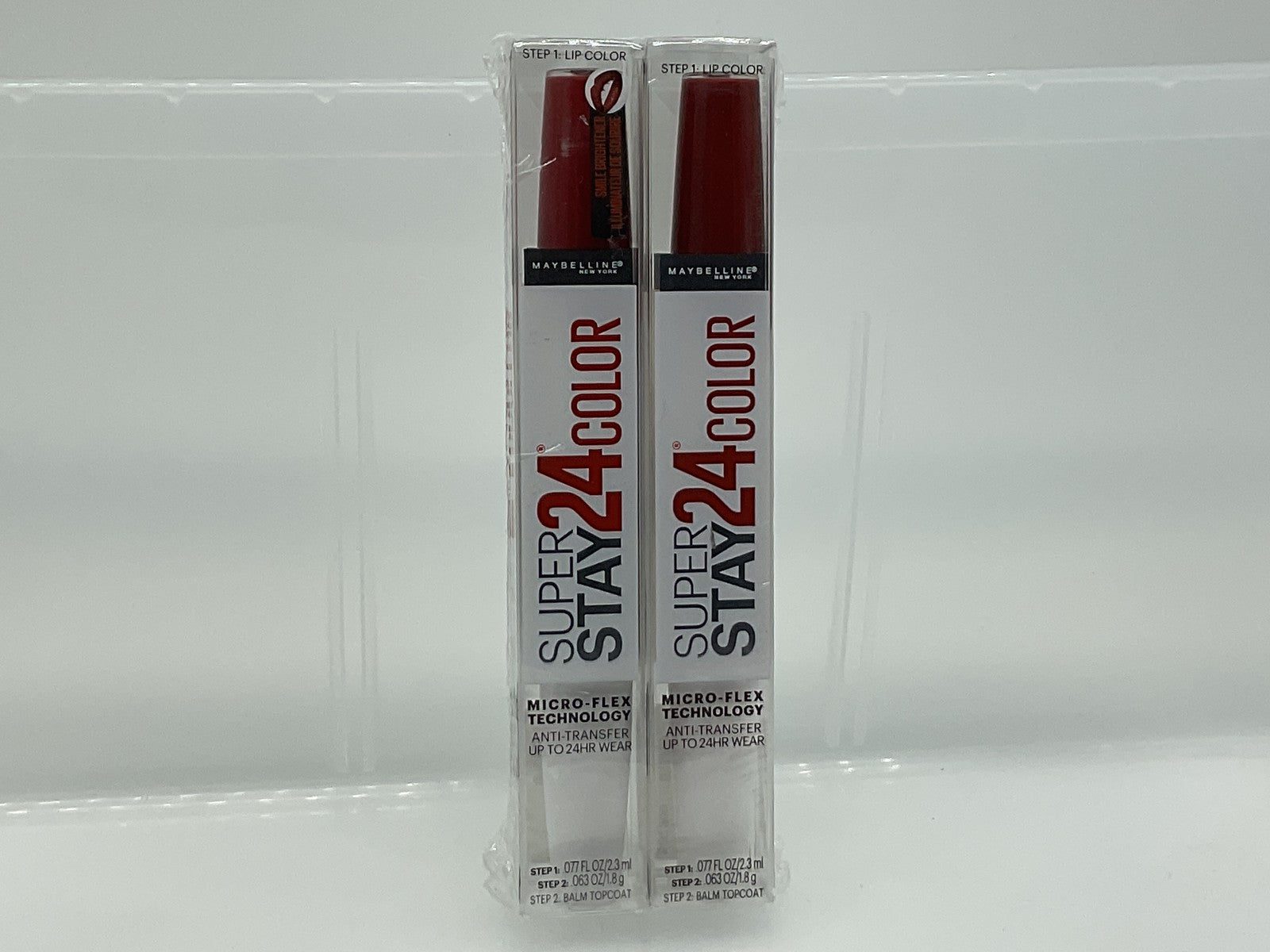 MAYBELLINE SuperStay 24HR 2-step Lipcolor OPTIC RUBY 310, 2 pack 