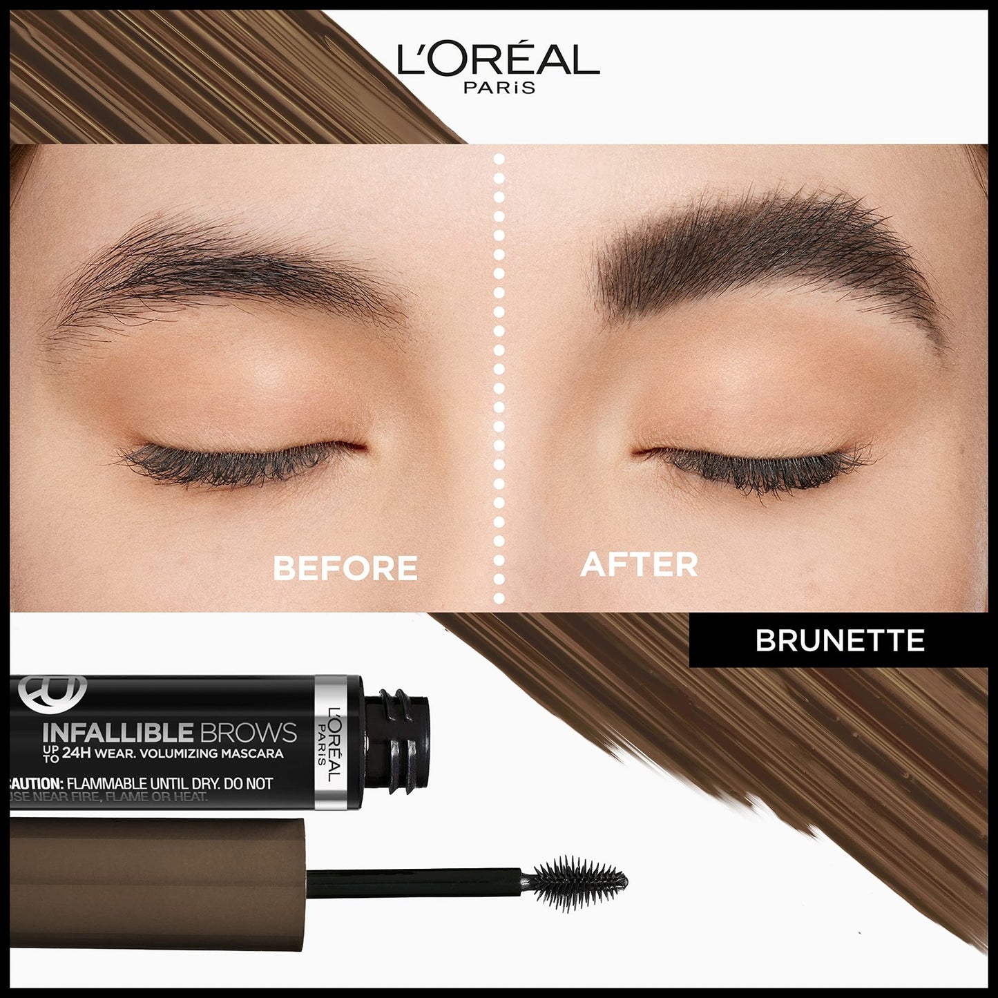 L’Oréal Infallible Volumizing 24H Wear Brow Mascara - 5.0 Brunette