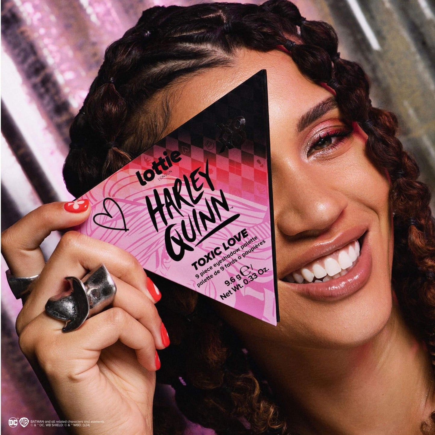 Lottie London Harley Quinn Toxic Love 9 Shade Eyeshadow Palette 
