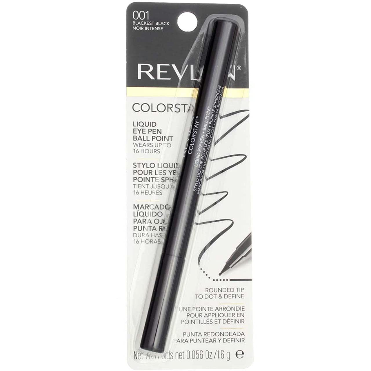 Revlon Colorstay Liquid Eye Pen Ball Point - 001 Blackest Black
