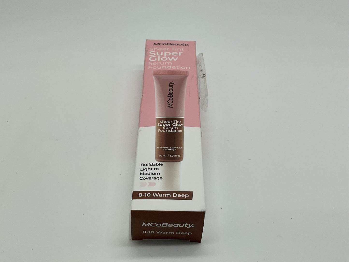 MCoBeauty Super Glow Sheer TINT Serum Foundation - 8-10 Warm Deep
