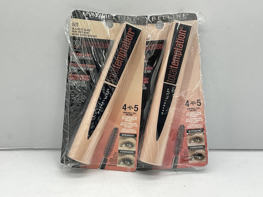 2 PACK - Maybelline New York Total Temptation Mascara - 601 Blackest Black