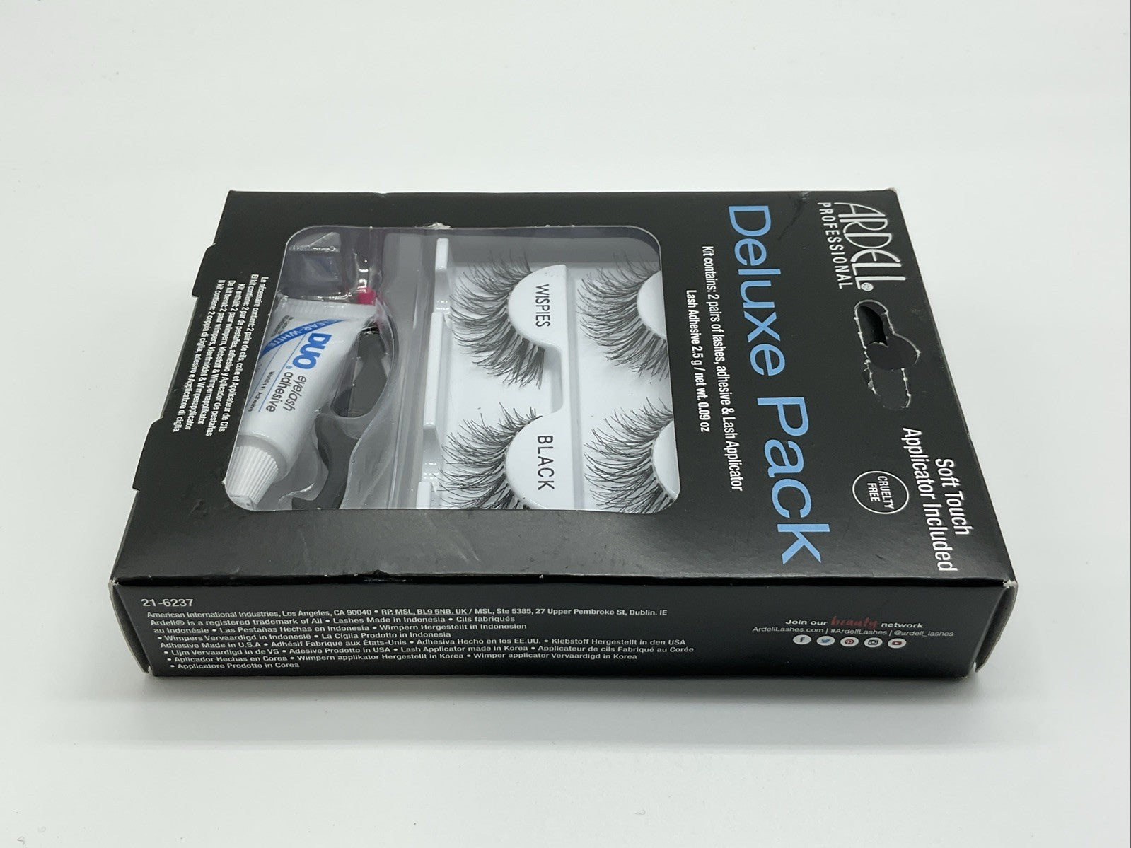 Ardell Professional Eyelashes Deluxe Pack (Applicator Included) - Wispies Black