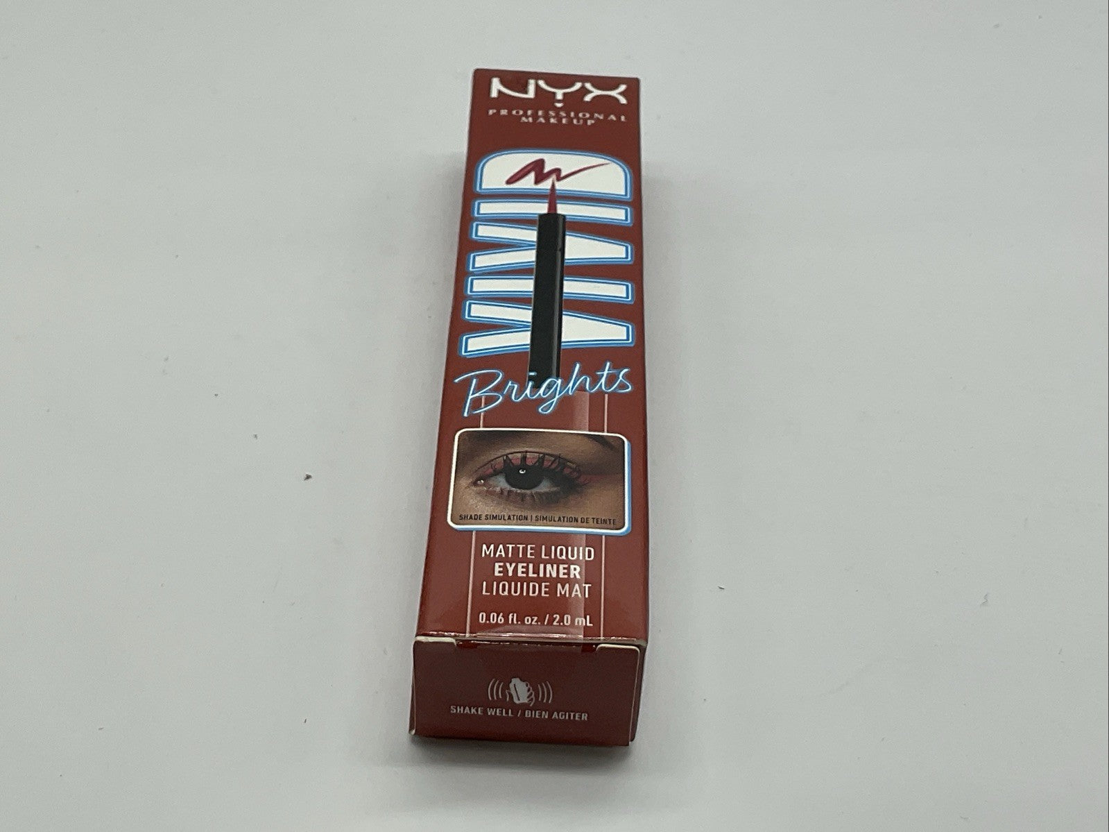 NYX Professional Makeup Vivid Brights Liquid Eyeliner - VBLL04 On Red