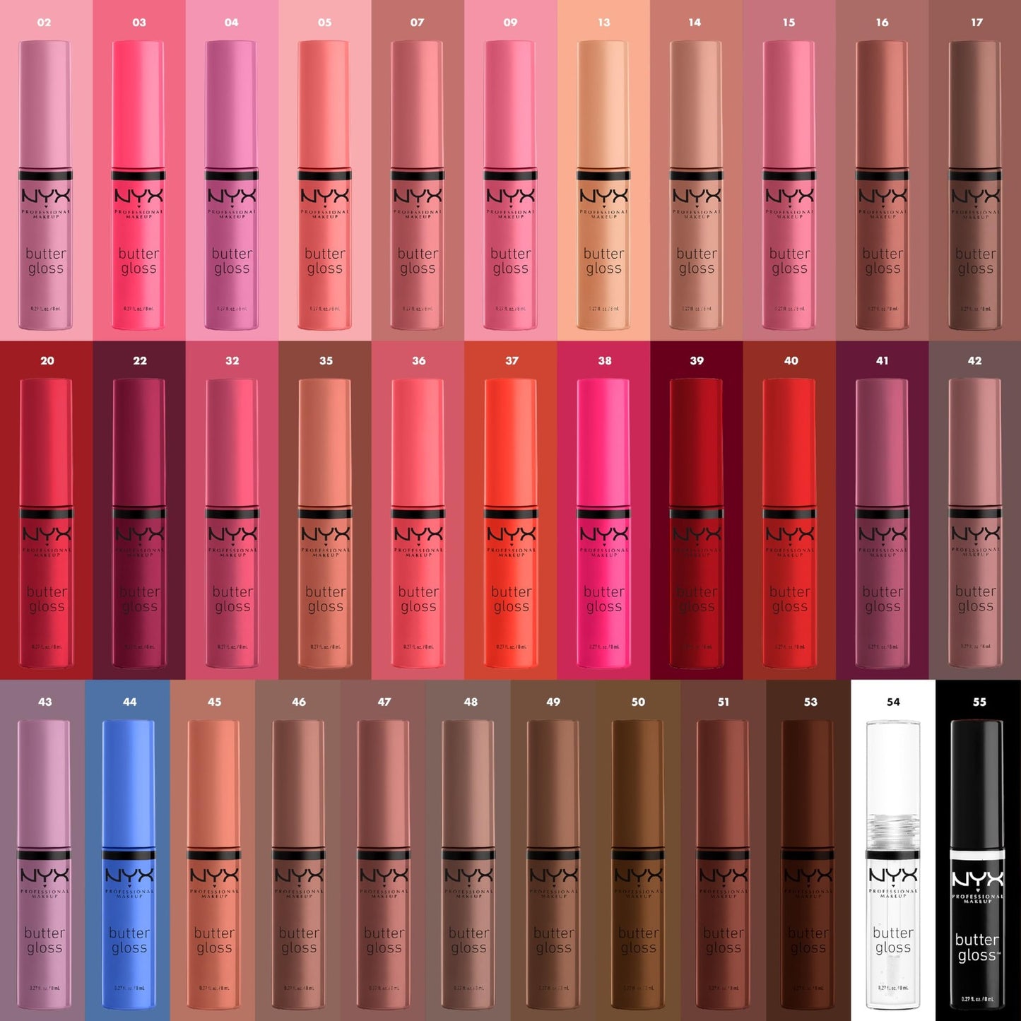 NYX Professional Makeup Butter Gloss, Blueberry Tart BLG44, Creamy Lip Gloss