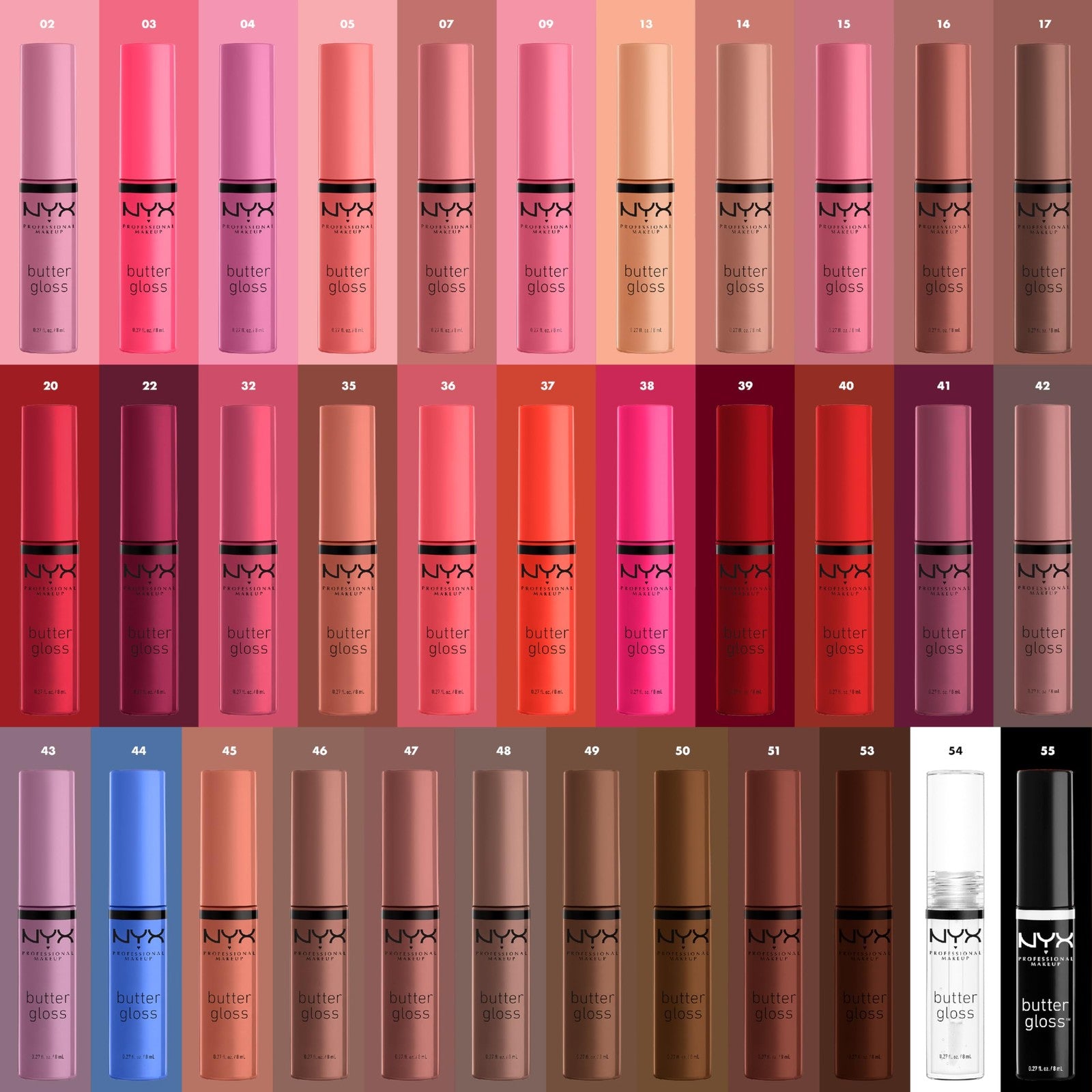 NYX Professional Makeup Butter Gloss, Blueberry Tart BLG44, Creamy Lip Gloss