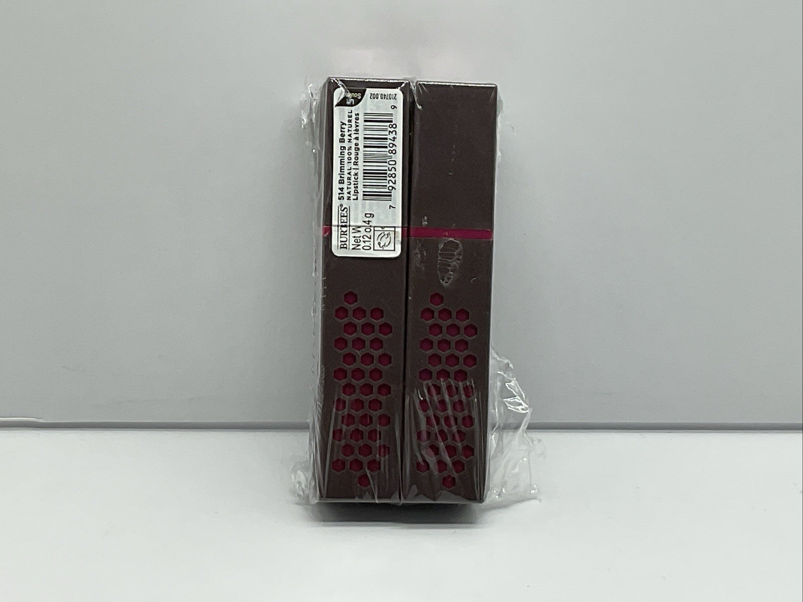 2 PACK - Burt's Bees 100% Natural Lipstick Shade - 514 Brimming Berry