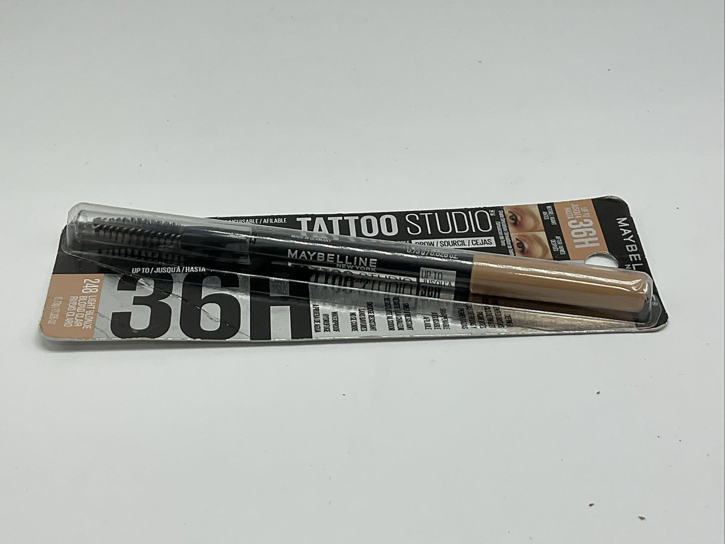 Maybelline Tattoo Studio 36H Longwear Brow Pencil - 248 Light Blonde - Single
