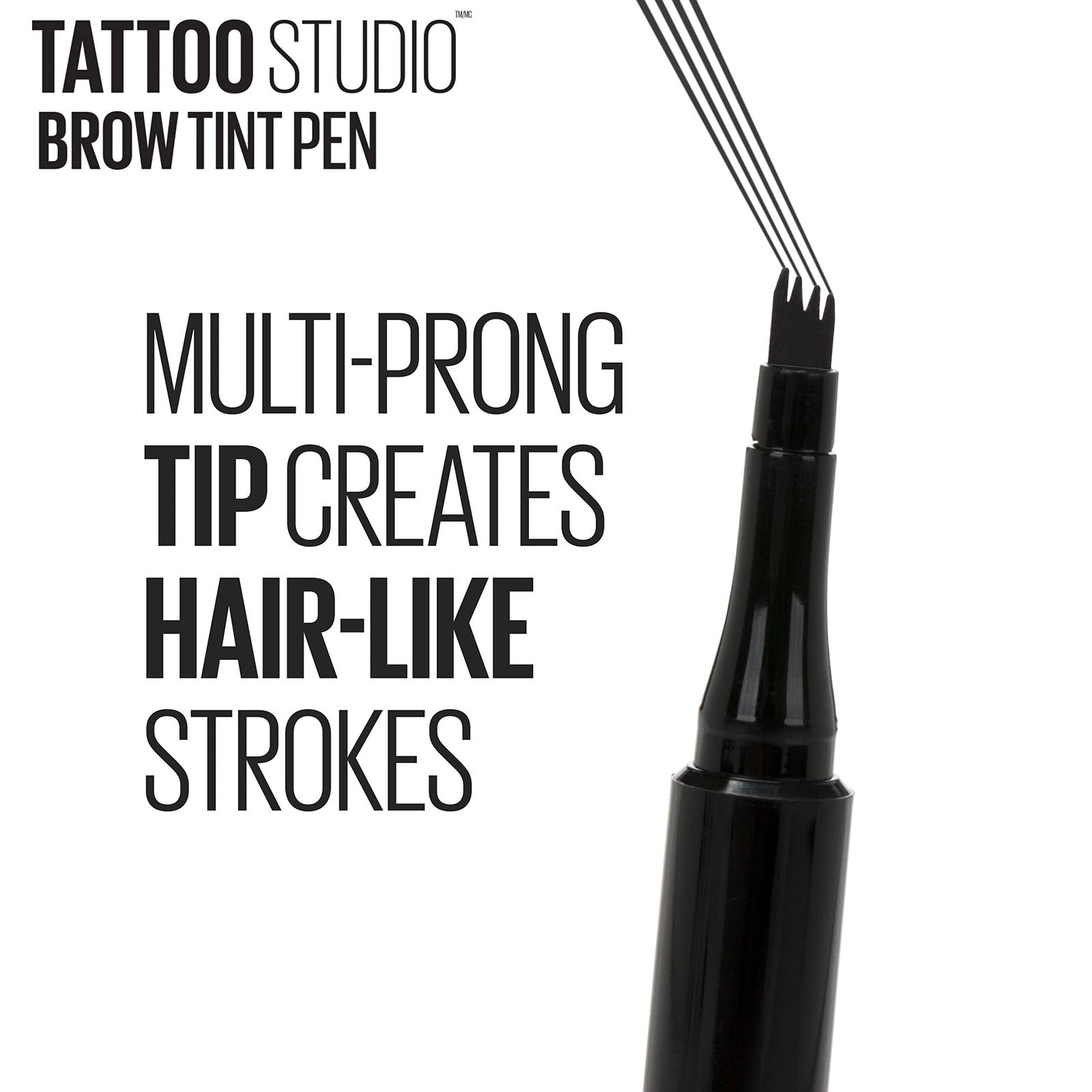 Maybelline TattooStudio Eyebrow Tint Pen, Medium Brown 360, 0.037 fl oz, 3 pack