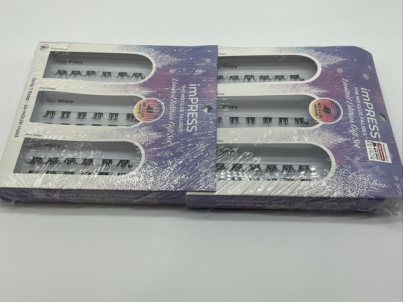 2 PACK - Kiss imPRESS No Glue Falsies Self Adhesive Eyelashes -  94130 Wispy