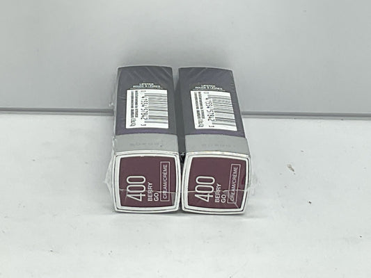 2 Pack - Maybelline Color Sensational Lipstick Cream Finish - 400 Berry Go