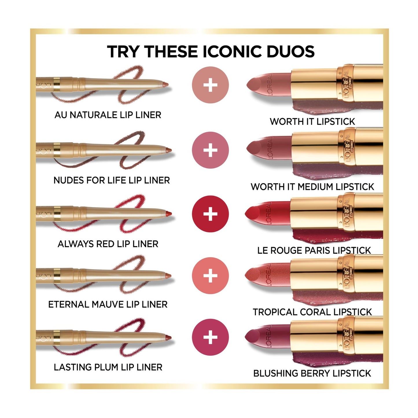 2 Pack - L'Oreal Paris Colour Riche Lip Liner 765 Always Red