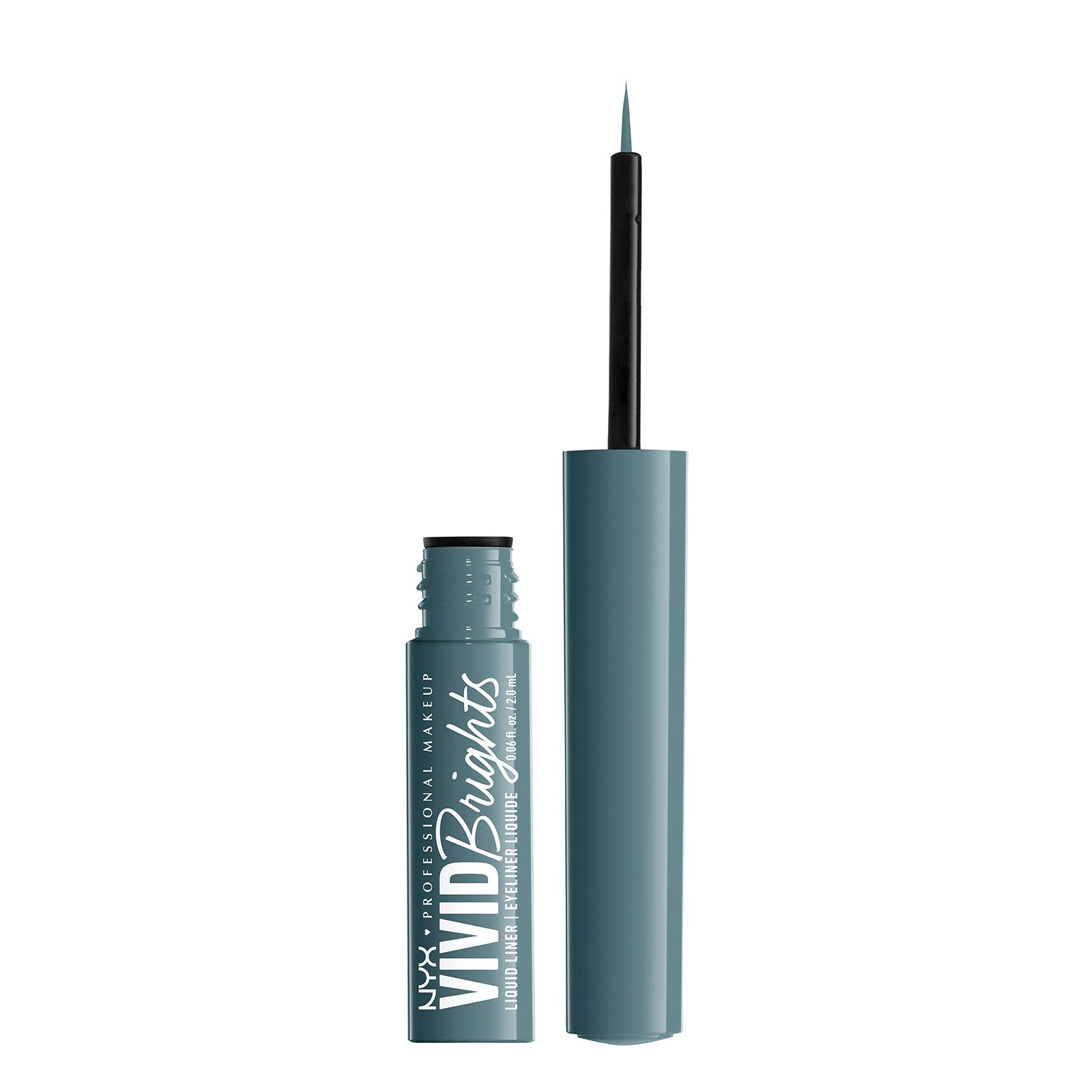 NYX Professional Makeup Vivid Brights Matte Liquid Eyeliner - Cyan Simp (VBLL01)