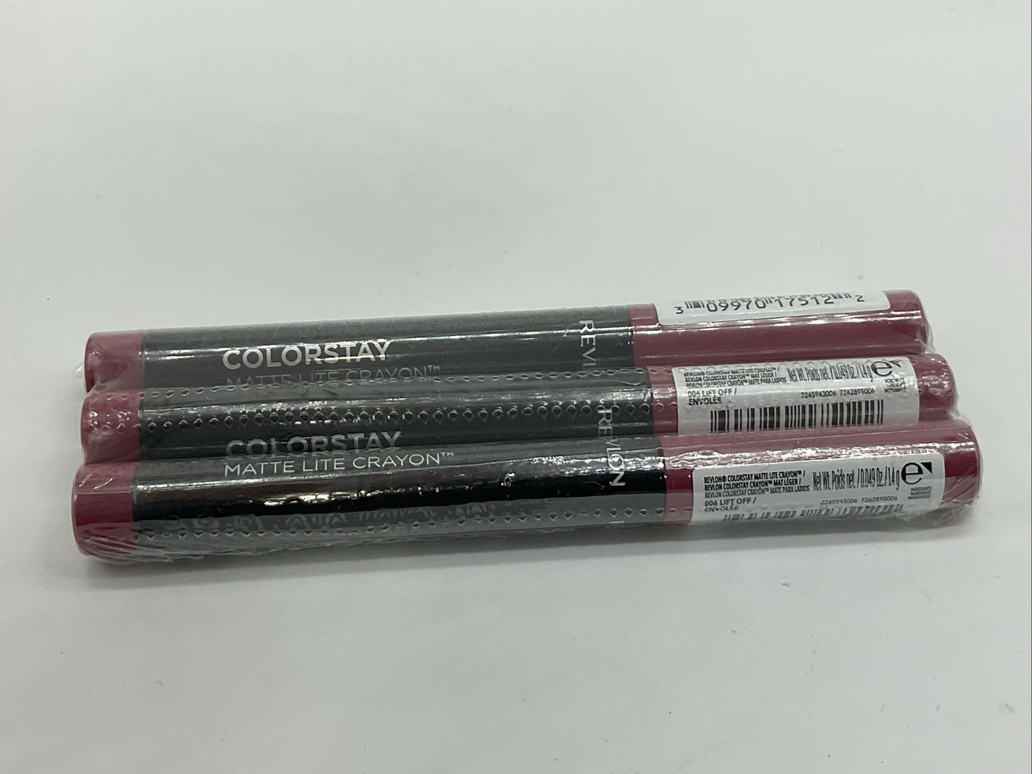 3 PACK - Revlon ColorStay Matte Lite Crayon Lightweight Lipstick - 006 Lift Off