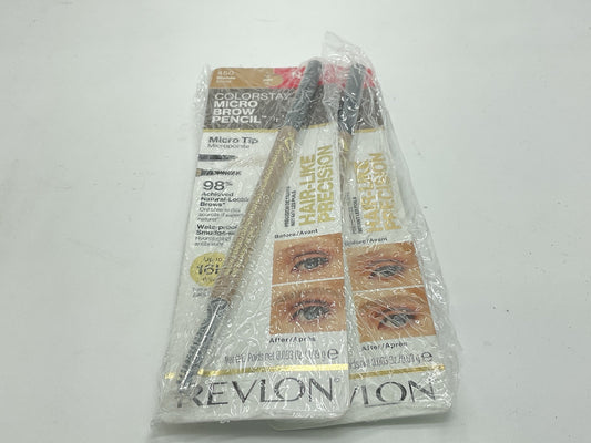 2 PACK - Revlon Colorstay Micro Brow Pencil 0.003 oz - 450 Blonde