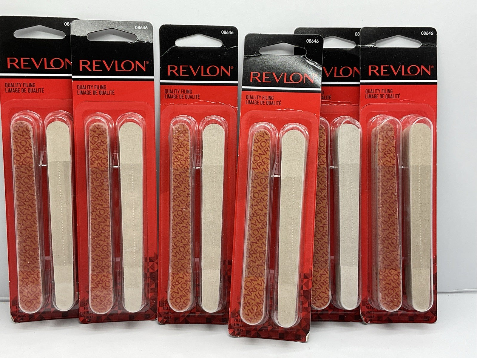 Revlon Compact Emery Boards Nail Files 24 Pack - Set Of 6