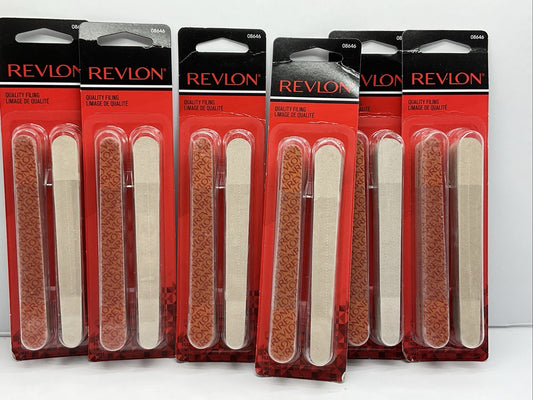 Revlon Compact Emery Boards Nail Files 24 Pack - Set Of 6