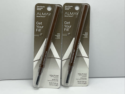 Lot of (2) Almay Get Your Fill Brow Pencils - 803 Universal Taupe - Set Of 2
