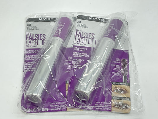 2 PACK - Maybelline The Falsies Lash Lift Mascara, 201 Very Black
