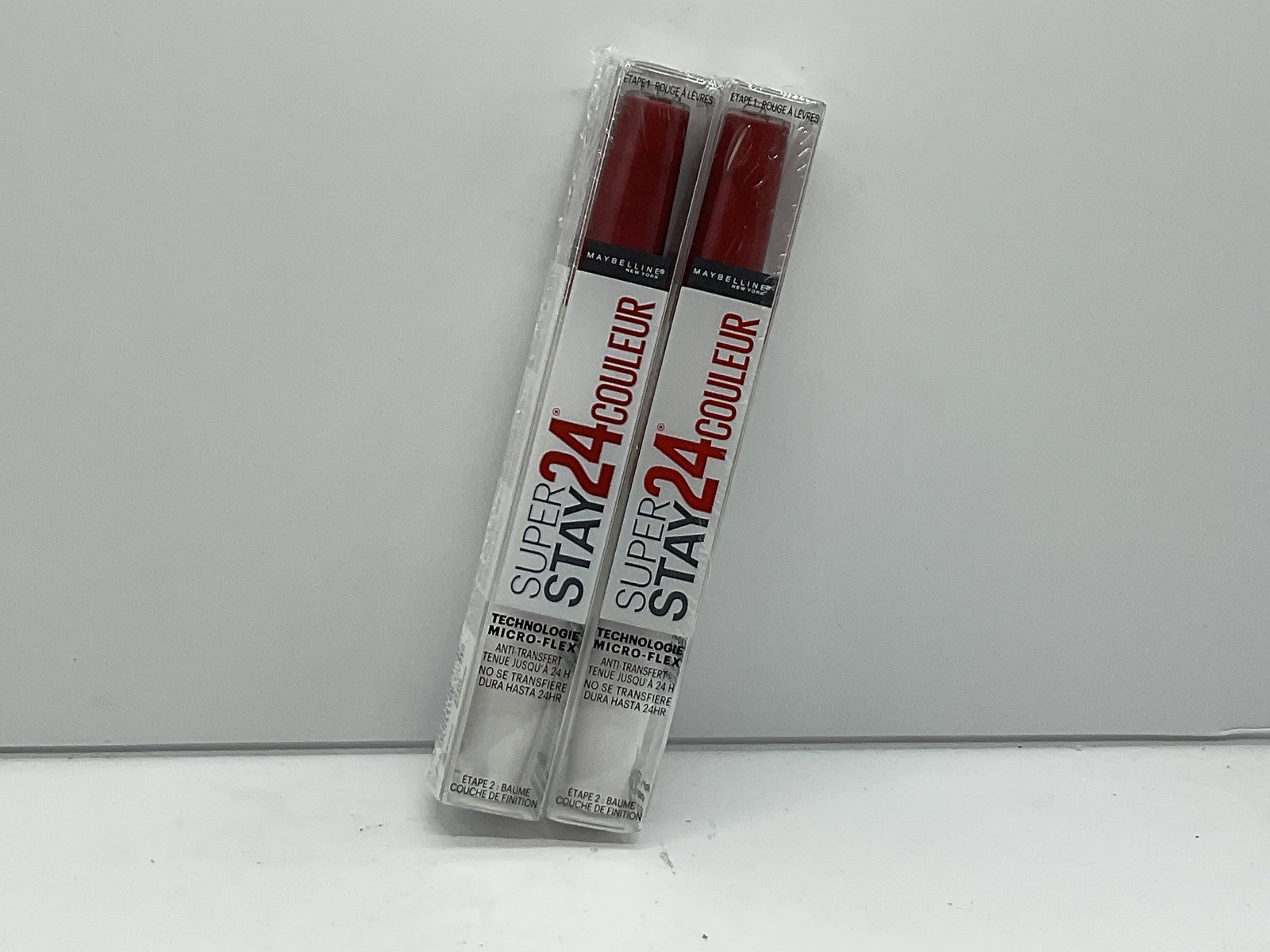 2PACK - MAYBELLINE SuperStay 24HR 2-step Lipcolor - 015 ALL DAY CHERRY