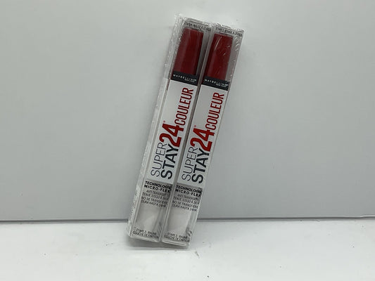 2PACK - MAYBELLINE SuperStay 24HR 2-step Lipcolor - 015 ALL DAY CHERRY