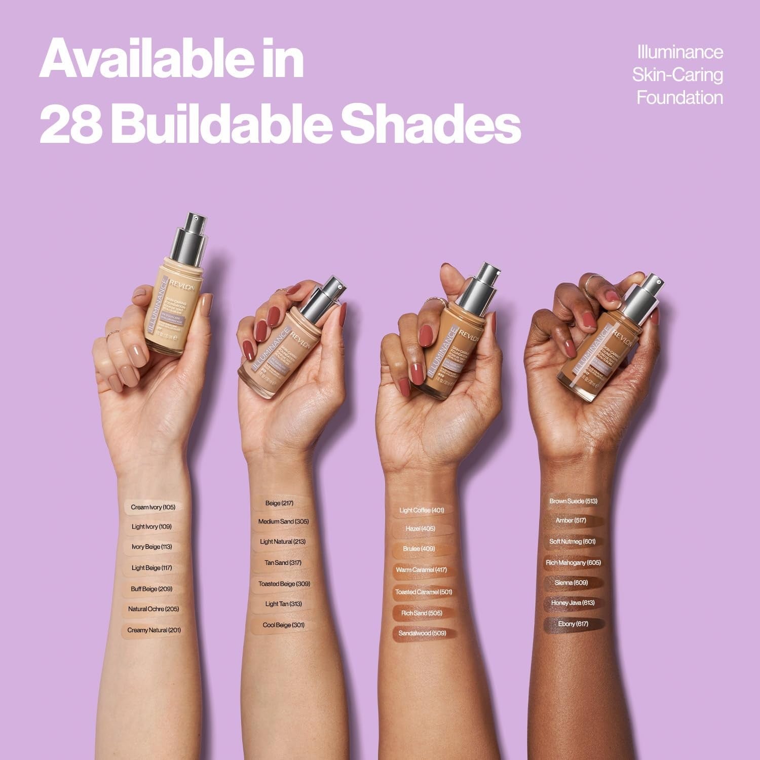 2 PACK - Revlon Illuminance Skin Caring Foundation #613 Honey Java