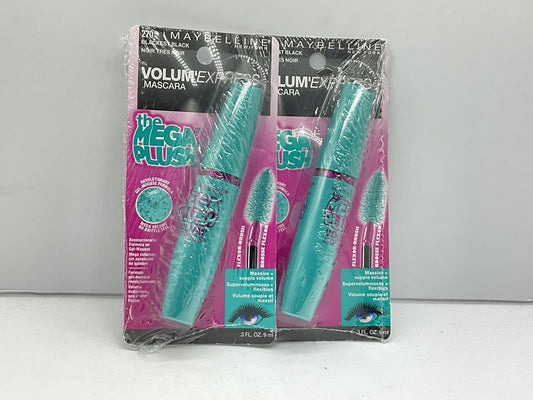 2 PACK - Maybelline  Volum’ Express The Mega Plush Mascara - 270 Blackest Black