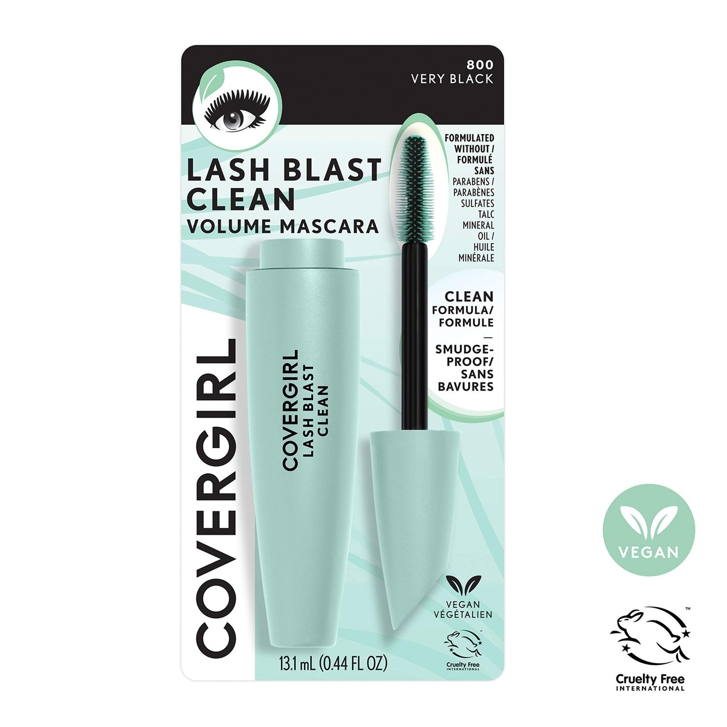 2 PACK - Covergirl Lash Blast Clean Volumen Mascara - 800 Very Black
