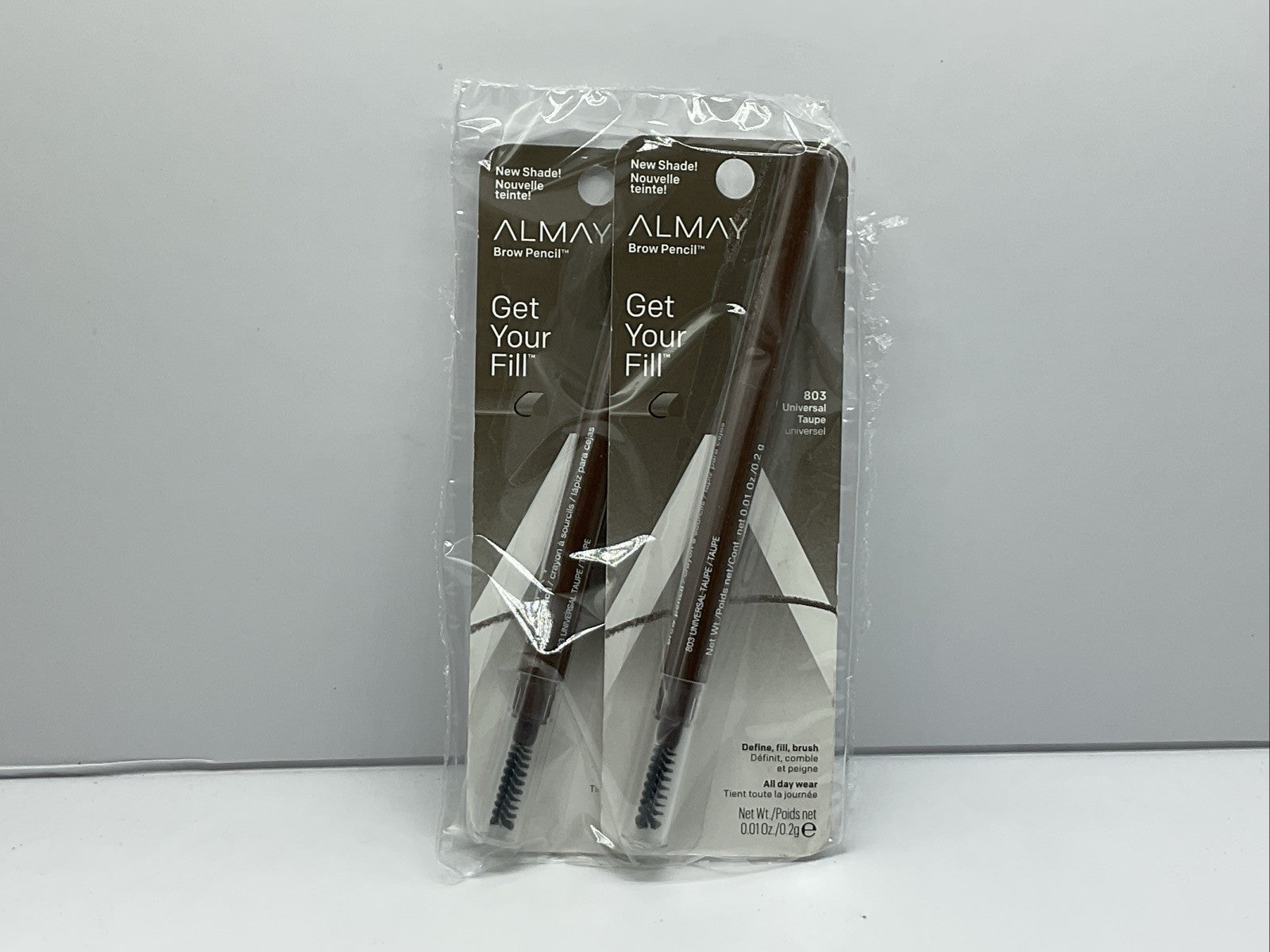 Lot of (2) Almay Get Your Fill Brow Pencils - 803 Universal Taupe - Set Of 2