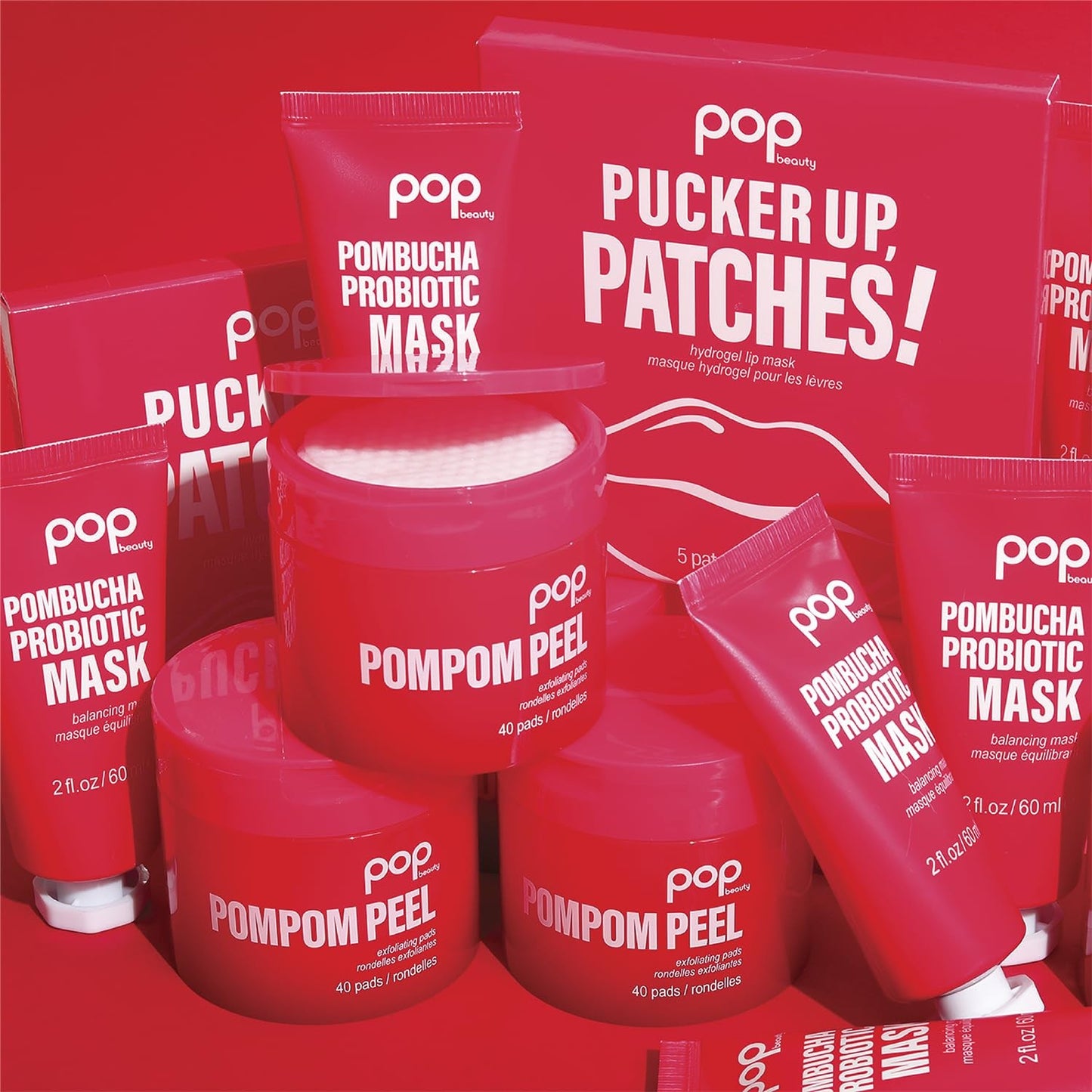 Popbeauty Pompom Peel Exfoliating Pads - 40 Pads