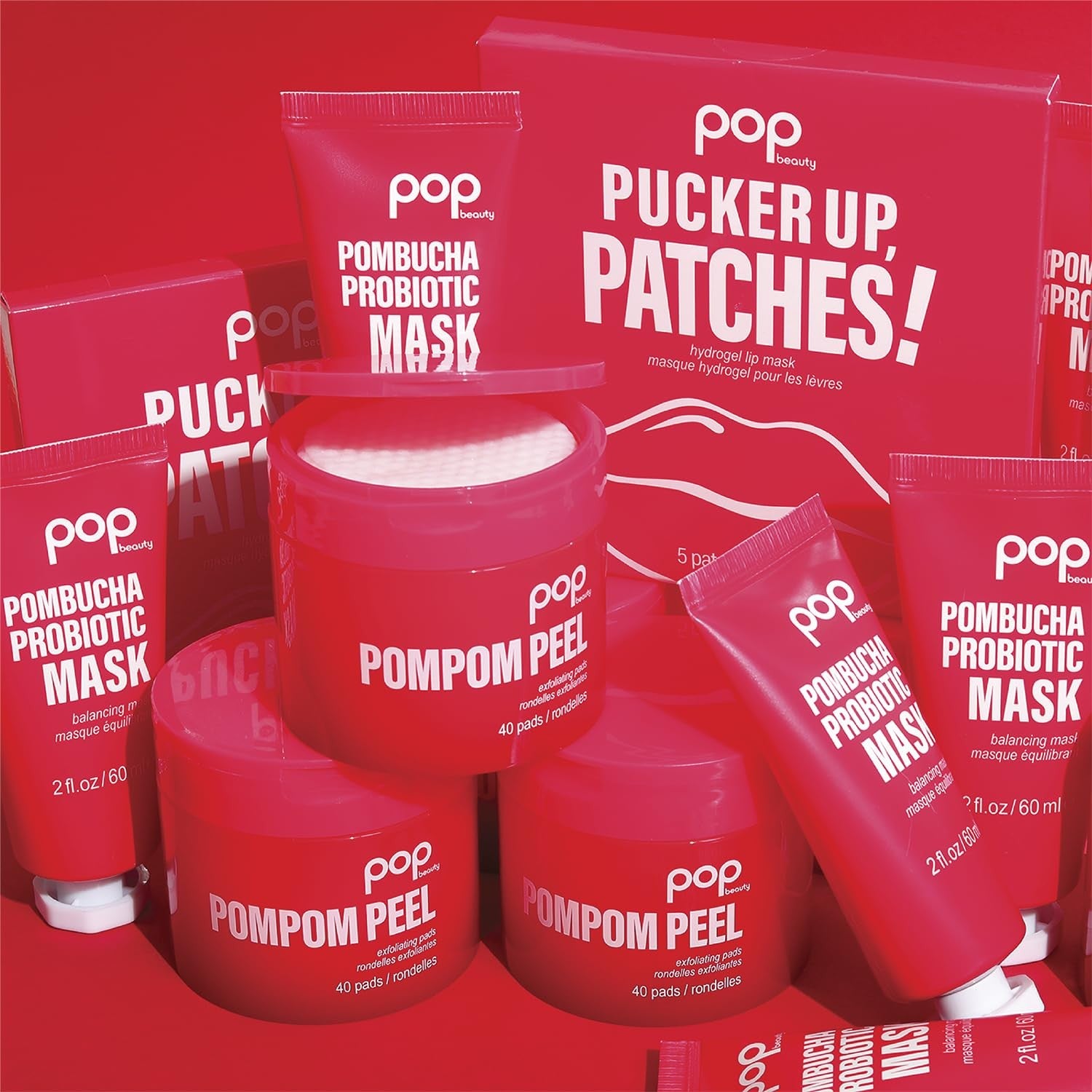 Popbeauty Pompom Peel Exfoliating Pads - 40 Pads