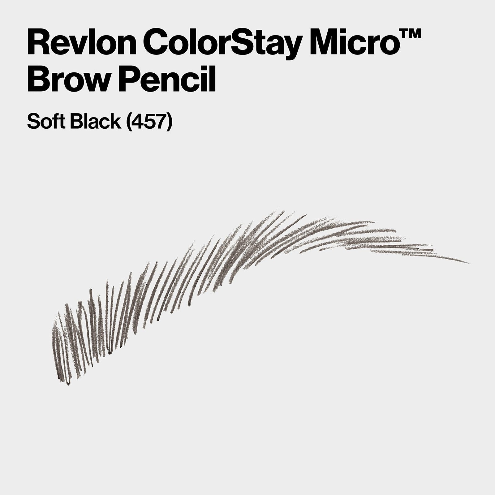 2 PACK - Revlon ColorStay Micro brow Pencil - Soft Black 457  w/ spoolie