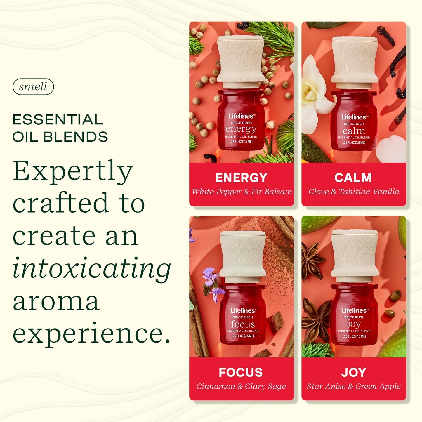 Lifelines Essential Oil Blends 4-pack Spice Rush - Precision Pump