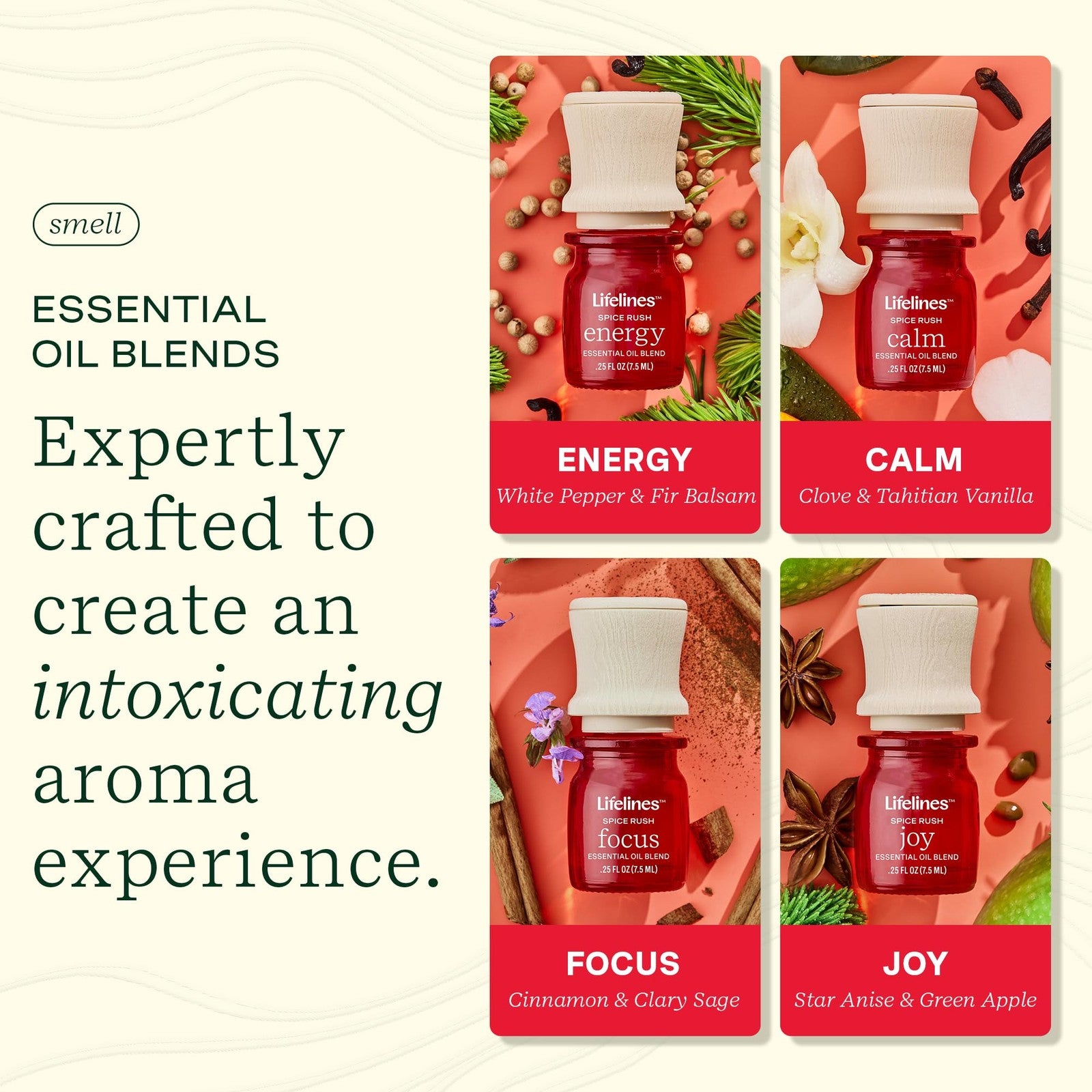 Lifelines Essential Oil Blends 4-pack Spice Rush - Precision Pump
