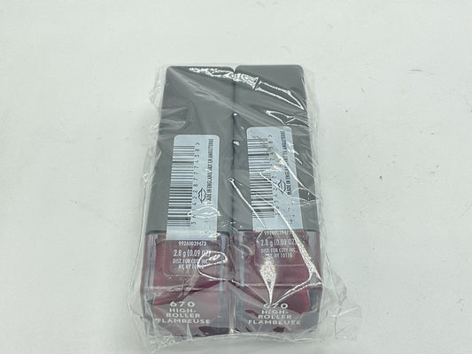 2 PACK - CoverGirl Exhibitionist 24HR Matte Lipstick - 670 High Roller