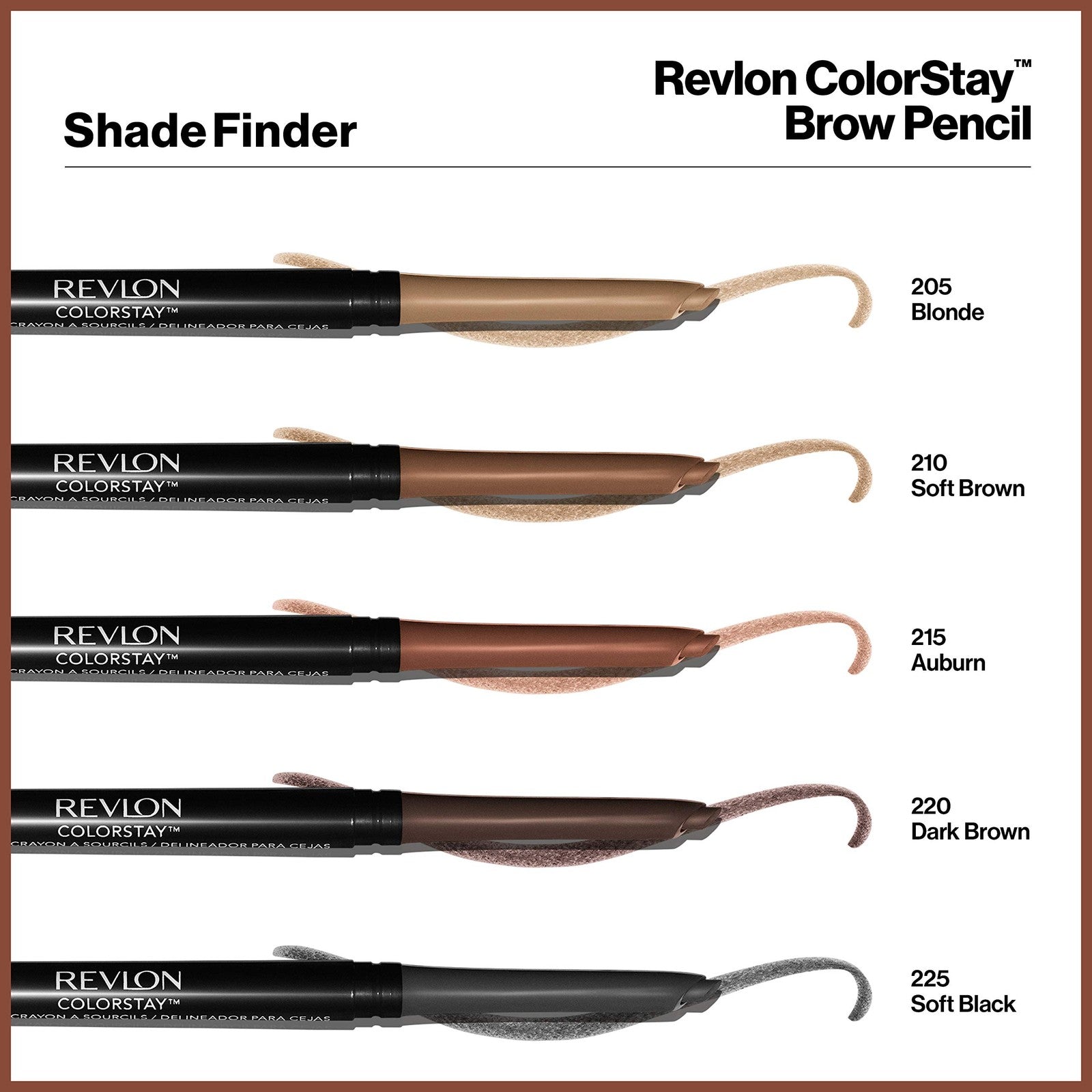 2 PACK - Revlon Colorstay Brow Pencil Angled Tip - 210 SOFT BROWN