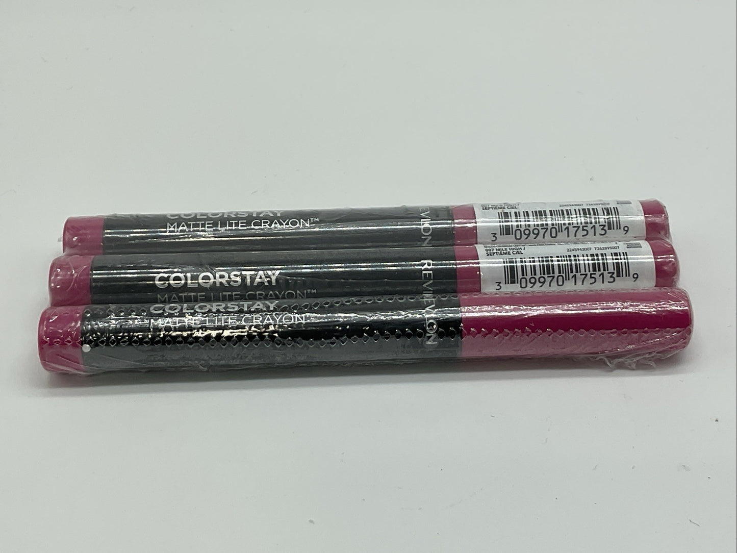 3 PACK -  Revlon ColorStay Matte Lite Lipstick Crayon  - 007 Mile High