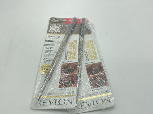 2 Pack - Revlon Colorstay Micro Brow Pencil - 456 Dark Brown