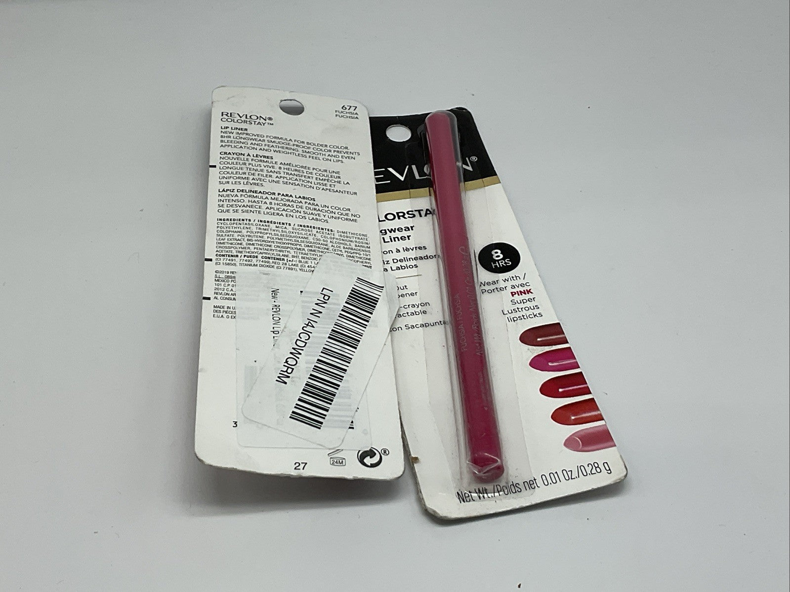 New Revlon Colorstay Longwear Lip Liner Up to 10H wear - 677 Fuchsia - Set Of 2