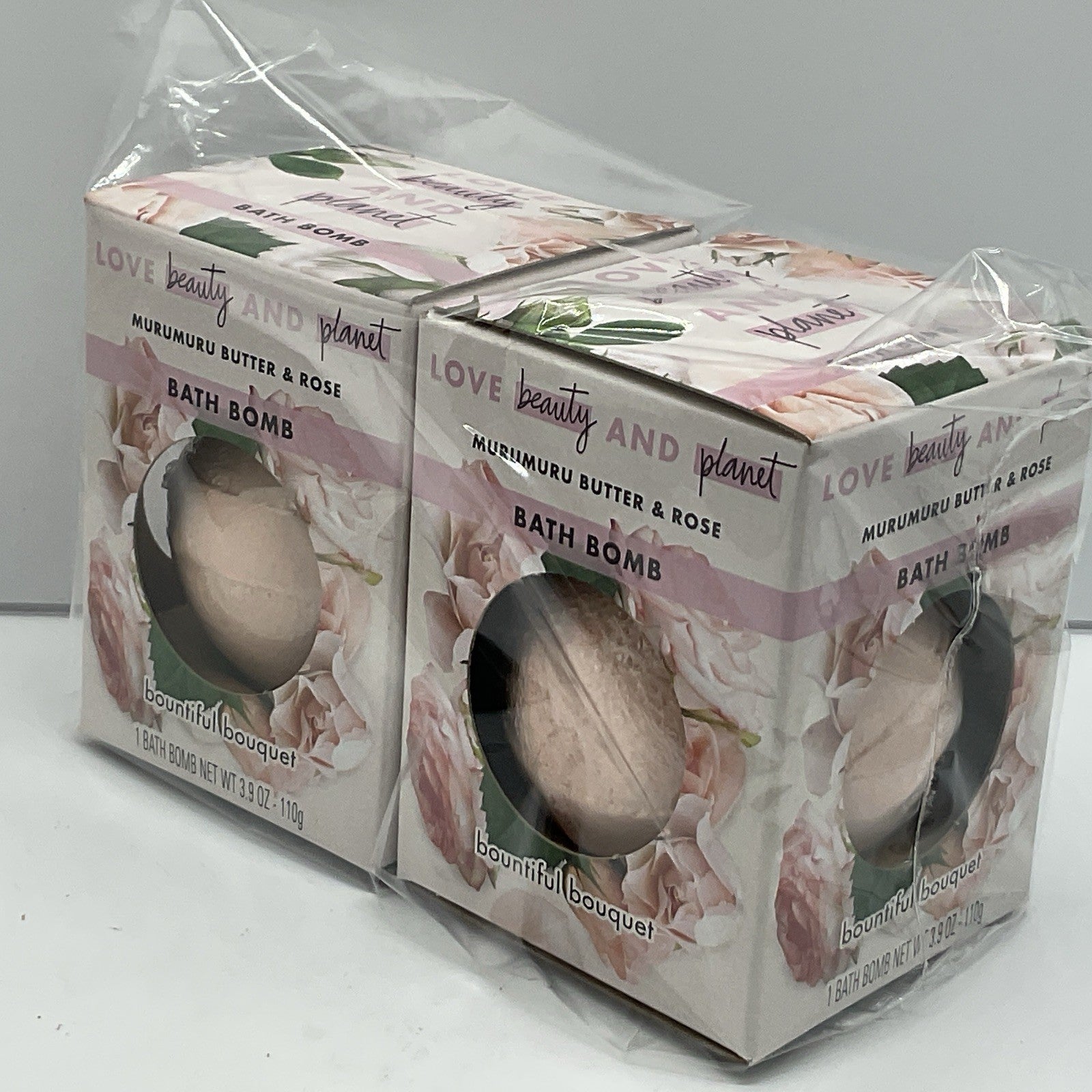 2 Pack- Bath Bombs Love Beauty & Planet Murumuru Butter & Rose