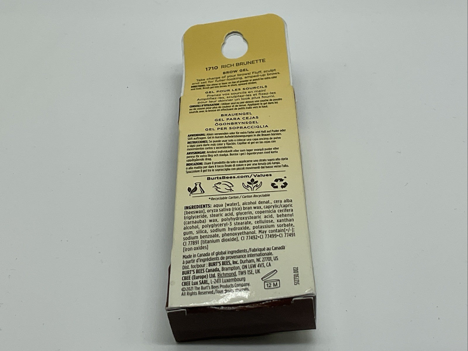 Burt’s Bees Power Brow Gel - 1710 Rich Brunette