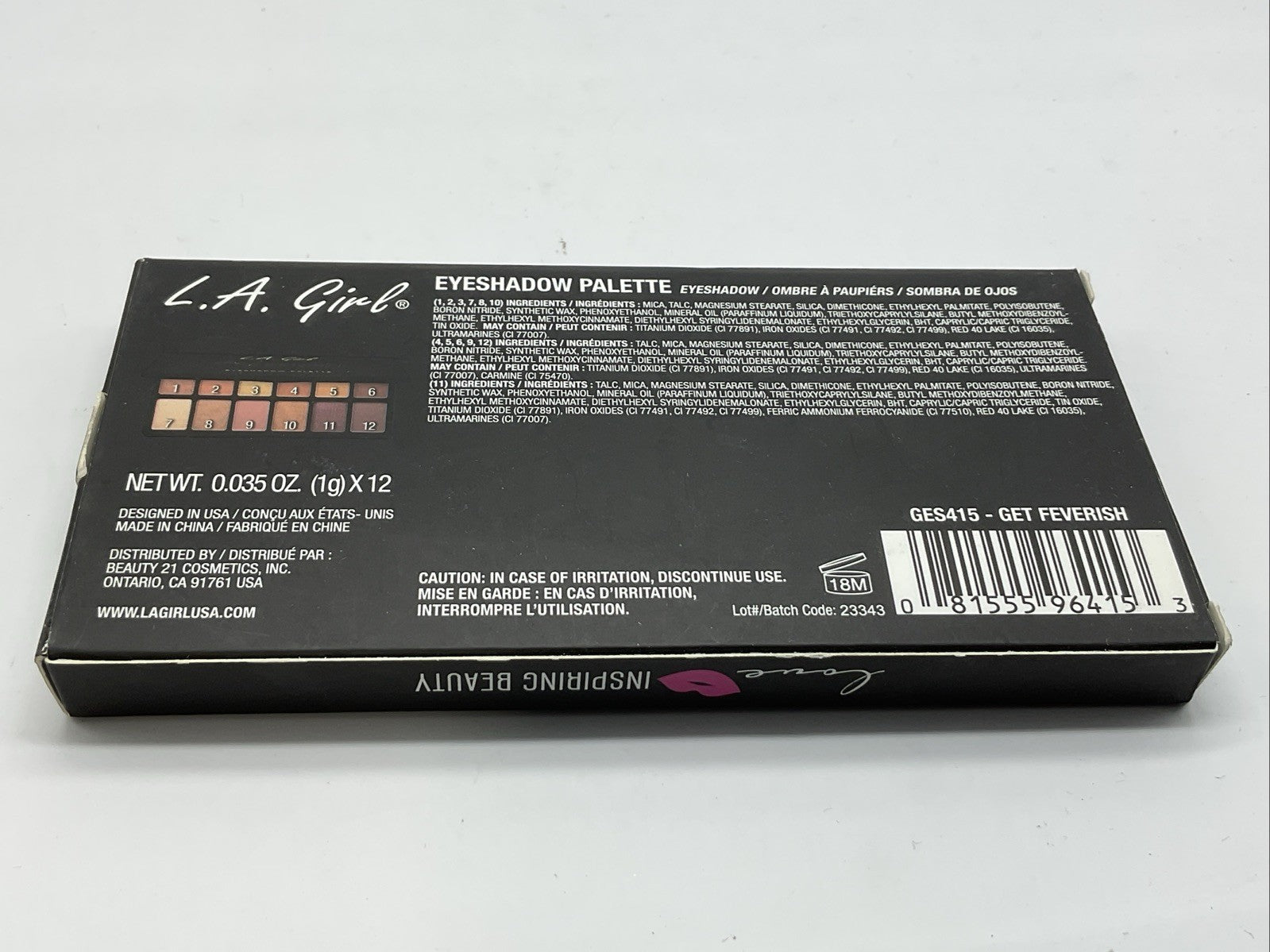 LA Girl 12 Pan Eyeshadow Palette - Get Feverish